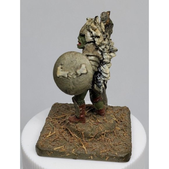 Ogre Warrior With With White Feathers Shelf Sitter Mini Statue Home Décor - Picture 3 of 12